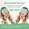 NEWGO Cooling Eye Mask Eye Ice Pack Cold Eye Mask for Eye Puffiness, Tired Eyes, Migraines, Stress, Eye Lid Surgery, Eye Relief Mask for Sleeping, Skin Care, Eye Spa - 2 Pack Green