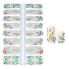 WOKOTO 5 Sheets Nail Art Wraps Polish Stickers Tips with 1Pc Nail File Flower Leaf Adhesive Nail Decals Strips Set Manicure Accessories