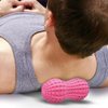 SELEWARE Peanut Massage Ball, Peanut Double Lacrosse Massage Roller Ball for Back Neck Shoulder Spine Legs HIPS, Deep Tissue Peanut Roller Ball Trigger Point Muscle Massage Ball, Pink