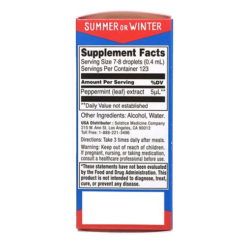 Ricqles Peppermint Oil Dietary Supplement (Supports Healthy Digestion, Intestinal Comfort) (1.69 fl. oz) (1 Bottle) (Product of France)