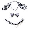 Halloween Dalmatian Headband Bow Tie Tail Spotted Dog Hair Bands Headpiece Women Puppy Ears Hairband Hair Hoop Holiday Party Decoration Cosplay Costume Cute Christmas Handmade Hair Accessories 1 Set