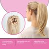 JUVABUN Straight ponytail 15''-Light Gray|Claw Clip In Ponytail Hair Extensions | Synthetic clips pony tails hair extensions |Hair Extensions for Women|Straight ponytail extension real human hair