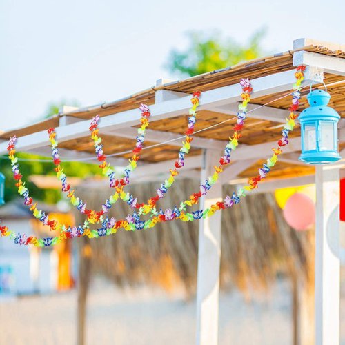 Ecore Fun 8 PCS 10ft Luau Party Supplies Luau Party Decorations Hawaiian Party Decorations Tropic...