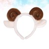 PRETYZOOM Womens Headbands Spiral Hair Ties Sheep Hair Bands Plush Sheep Headband Sheep Horn Ear Headband Cartoon Animal Headband Hair Styling Party Favors (Coffee) Wire Headband Womens Hats