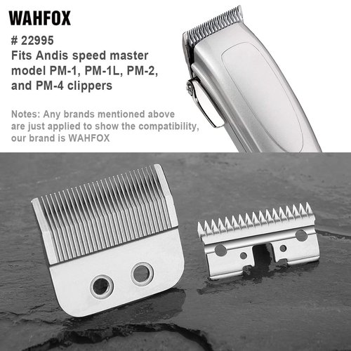 WAHFOX Hair Clippers Replacement Blade 22995 Compatible for fit Andis PM-1 Speedmaster Clippers Replacement Blades #22995