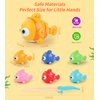 Baby Music Crawling Walking Toys for 0-6 6-12 Months Infants Tummy Time Toys, Magnetic Train Fishes Set, Light Up Fishing Game, Sorting and Stacking Toy for Toddler 1-3, Birthday Gifts for Boys Girls
