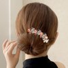 Xerling Rhinestone Hair Comb Wedding Hair Accessories for Brides Butterfly Crystal Hair Side Comb Bridal Hair Piece Decorative Wedding Hair Jewelry (Champagne B)
