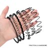 Lurrose 6Pcs Unisex Wavy Headband Metal Men Hair Band Elastic Non Slip Hair Hoop Sports Fashion Headwear for Women Menf