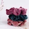 Senllori Scrunchies for Women, 12 Pcs Velvet Scrunchies for Hair, Classic Elastic Thick Scrunchy Hair Bands Ties, Soft Ropes Ponytail Holder Hair Accessories