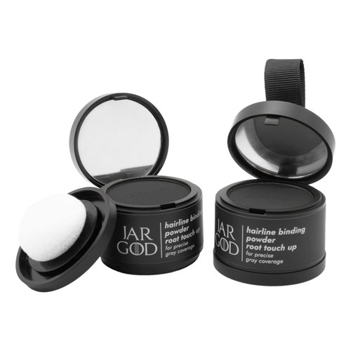 Hairline powder Root Touch-Up Temporary Concealing Powder Instant Gray Coverage Temporary Hair Color for Roots and Highlights for Women & Men (0.14 Ounce (Pack of 2), Black)