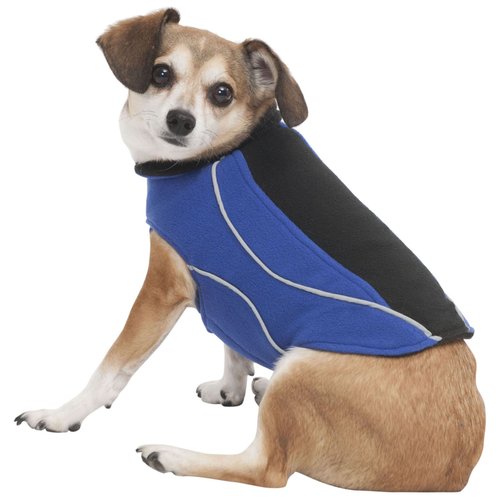 Fashion Pet Performance Fleece Dog Coat, Small, Blue