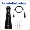 Waterpik Cordless Plus Water Flosser with 4 Flossing Tips, Rechargeable and Portable for Travel and Home, ADA Accepted, Black WP-462