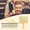 BEAYUNG 2PCS Barber Brush Neck Duster for Hair Cutting Barbershop Salon and Home Use Natural Wooden Handle