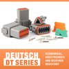 IWISS Deutsch DT Series Connector Assortment, Size 16 Stamped Contacts, Waterproof Automotive Electrical Connectors, 188 Pieces