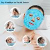 my novel things Face Ice Pack and 2 Packs Silicone Face Mask Cover, Ice Face Mask Hot Cold Eye Compress Skin Care Set for Women for Puffiness Swelling Relief Beauty Spa Essentials Gifts