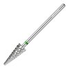 HYTOOS Cone Nail Drill Bits, Coarse 15mm Taper Nail Bit, 3/32 Right-Way Carbide Drill Bits for Nails, Gel Polish Manicure Electric Removal Tools, C