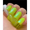 Glowing Wild - Neon Yellow Blue Green "NEON Glow Pop Collection" Multi-Color Shifting: Mylar Oil Slick/Polish Me Silly Nail Polish