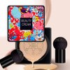 Mushroom Head Air Cushion CC Cream Flawless Foundation, Moisturizing Matte Concealer Makeup Base Long Lasting BB Cream with Mushroom Makeup Sponge (Natural)