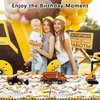100 Pcs Construction Birthday Party Supplies Decorations Plates Set for 25 Guests, Include Plates Napkins Forks Set for Boys Kids Construction Excavator Theme