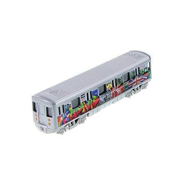 New York City Metro Subway with Latino Union Jack Graffiti 7" Diecast Model 1:100 Scale