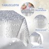 98 Pieces Silver Happy Birthday Decorations for 24 Guests Diamonds Silver Glitter Birthday Party Plates and Napkins Tablecloths Silver Birthday Tableware Set Baby Shower Wedding Party Favors