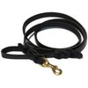Ray Allen Mfg Signature K9 Braided Leather Leash, 6-Feet x 3/4-Inch, Black