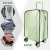 KSSZZCO 3 Pieces Thicken Clear Luggage Cover Protector, 20" 24" 28" PVC Luggage Covers for Suitcase Waterproof Dustproof Anti-scratch Travel Suitcase Covers Case for Wheeled Luggage