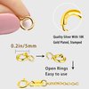 Spring Clasps Sterling Silver with Open Jump Rings Gold Necklace Clasps and Closures for Jewelry making,Made in Italy