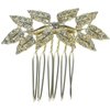 Darice David Tutera Gold Leaves w/Crystal Rhinestones Bridal Hair Comb