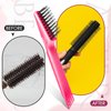 Yaomiao 2 Pieces Hair Brush Cleaner Tool 2-in-1 Hair Brush Cleaning Tool Hair Brush Remover Rake for Removing Hair Dust Mini Wet Hair Comb for Removing Dirt Home Salon Use (Black, Pink)