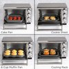 Ecolution Non-Stick Toaster Oven Bakeware Set 4-Piece, Carbon Steel, Easy to Clean and Perfect for Single Servings, Gray