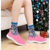 Ayla 12 Pairs Pack Kids Girls Colorful Creative Fun Novelty Design Crew Socks (4-6, Christmas)