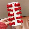 10PCS Velvet Hair Bows Clips for Baby Girls Baby Hair Clips Baby Bows For Girls Adorable Mini Bows for Infant Fine Hair Soft Velvet Non-Slip Alligator Clips Hair Accessories for Toddlers Babies