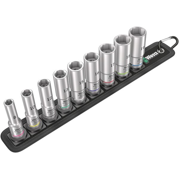 Wera 5004545001 Belt B Deep 1 socket set, 3/8" drive, 9 pieces