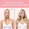 GOO GOO Clip in Hair Extensions Real Human Hair, 16inch 120g 7Pcs, 60A Platinum Blonde, Remy Human Hair Extensions Clip ins for Women, Natural Human Hair