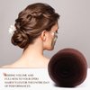 YGQQOY Hair Sponge for Updo,Hair Filler, Hair Donuts for Updos,Volume Hair Bumps Tool, Hair Padding,Dark Brown