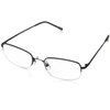 Foster Grant Men's Hf11 Rectangular Reading Glasses, Shiny Gun/Transparent, 52 mm, 1.50