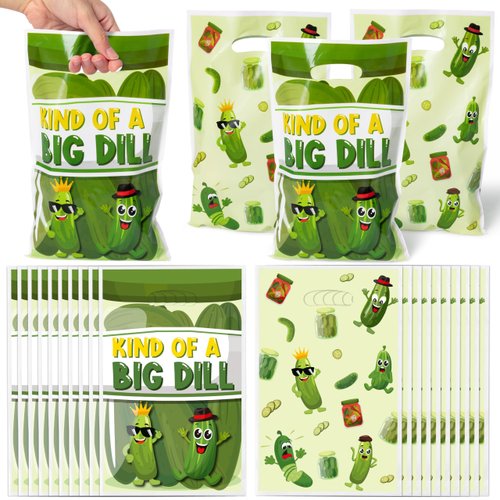 Funny Pickle Party Favor Bags - 50Pcs Kind of a Big Deal Cucumber Goody Candy Treat Gifts Bags, I...