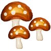 31'' Mushroom Balloons,3 Pcs Brown Mushroom Party Decorations Mushroom Foil Balloons Fairy Theme Birthday Party Supplies Forest Plant Party Decorations for Baby Shower, Wedding, Forest Plant Party