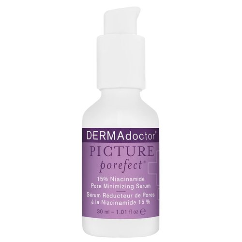 DERMAdoctor Picture Porefect Dermatologist Formulated 15% Niacinamide & Vitamin C Serum with Peptides; Primer and Pore Minimizer for Face, Discoloration Correcting Serum - 1.01 fl oz