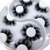 AMSDCN Lashes Fluffy 3D Faux Mink Lashes 25mm Long Natural Look False Eyelashes for Eye Makeup Reusable Eyelashes (5pairs-Awx6)