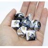 DND Dice Set Black & White Marble RPG Polyhedral Dice Fit Dungeons and Dragons(D&D) Pathfinder MTG Tabletop Role Playing Game 7-Die Dice Set