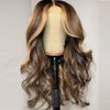 YMS Human Hair Wigs 150% Density Lace Front Wigs for Black Women Highlihgt 4/27 Human Hair Lace Front Wigs (18 inch, 4/27 Highlight)