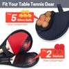 VISEMAN Table Tennis Racket Cover, Ping Pong Paddle Case, Portable Waterproof Table Tennis Bat Bag to Hold 2 Paddles 5 Balls