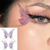 Eye Shiny Butterfly Flower Stickers Facial Body Glitter Butterfly Makeup Stickers for Women Girls Waterproof Temporary Fake Flower Tattoo Sticker for Halloween Costume Party Facial Body Decoration 6 sheets