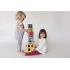 Petit Collage Peek-A-Boo Nesting and Stacking Blocks Playset, Includes 4 Stacking Boxes and 3 Wooden Characters – Easy Storage and Cute Illustrations – Makes a Great Gift Idea