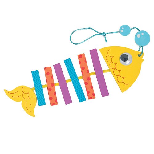 Fun Express Foam Tropical Fish Mobile Craft Kit - Makes 12 - VBS Vacation Bible School Supplies/Decor - VBS Vacation Bible School Supplies/Decor - Crafts for Kids and Fun Home Activities