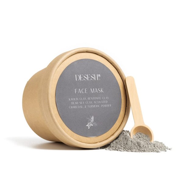Desesh Bulk Powdered Mineral Beauty Mud Mask, US-Made, No Artificial Colors Or Fragrances, Plastic Free, Vegan, Cruelty Free, Spa Quality Natural Ingredients (Clay & Charcoal)