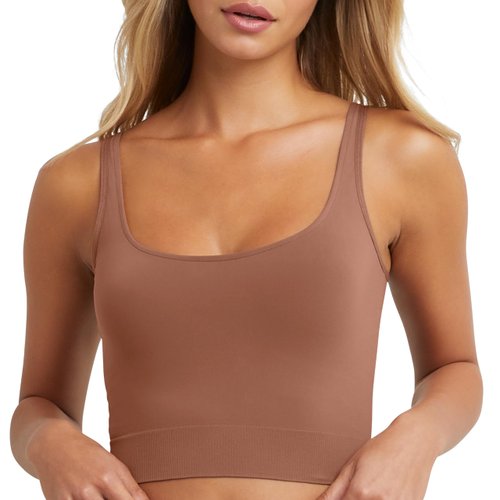Maidenform Women's M Smoothing Seamless Cropped Cami Shapewear, Scoop Neck Crop Shaping Camisole