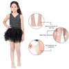 MANZI Rhinestone Fishnets Tights for Girls White Tights Sparkly Black Tights for Girls Fishnet Stockings (Pack of 2 Natural)
